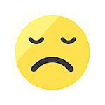 Upset and offended smiley vector image. Emoji smileys.