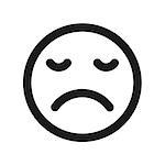 Upset and offended smiley vector image. Emoji smileys.