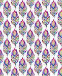 Vector illustration of seamless pattern with colorful abstract feathers