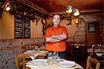 Restaurateur in his restaurant