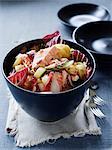 Bowl of salmon and potato salad