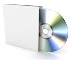 Blank compact disk on a white background