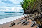 Beautiful tropical beach with rocks and stones in Thailand