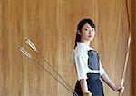 Japanese traditional archery athlete portrait