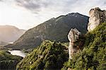 Mountain valley landscape and rock formations,  Futaleufu, Los Lagos region, Chile