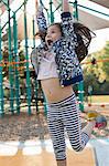 Girl playing in playground