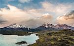 Dramatic sky over Cuernos del Paine and Paine Grande, Torres del Paine National Park, Chile