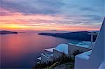 View to sea and sunset, O'a, Santorini, Kikladhes, Greece
