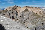 Italy,Veneto,Belluno district,Cortina d'Ampezzo,View of Col Becchei Group from the top of Croda del Vallon Bianco