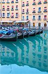 Europe, Italy, Veneto. Parking for gondolas, Sestriere San Marco, Venice