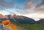 Grossglockner hig alpine road, the highest altitude, the Edelweiss hut on the Edelweiss spitze, Fusch an der Grossglocknerstrasse, Austria