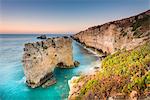 Seaside landscape Siracusa Europe, Italy, Sicily region, Siracusa district, Rock of the two priests