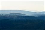 View from Lusen mountain over the Bavarian Forest at Waldhauser in the Bavarian Forest National Park, Bavaria, Germany