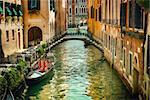 Beautiful venetian street in summer day, Italy