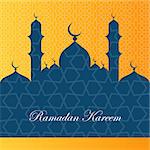 Ramadan kareem greeting card template. Stock vector