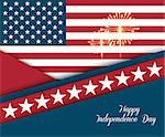 Fourth of July. Independence day greeting card, poster, flyer. Patriotic banner for website template