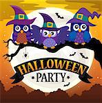 Halloween party sign theme image 7 - eps10 vector illustration.