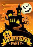 Halloween party sign theme image 8 - eps10 vector illustration.