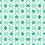 Seamless pattern with snowflakes white green blue. Vector Illustration