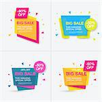 Weekend sale banner, special offer, percents discount, vector eps10 illustration