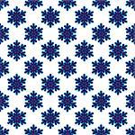 Seamless pattern with snowflakes on white background. Vector Illustration