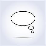 White speech thoughts bubbles icon. Vector illustration