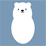 Polar white bear icon symbol. Vector illustration