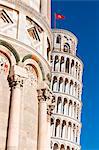Europe,Italy,Tuscany,Pisa. Detail of the tower and the cathedral