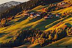 Autumn hills of Santa Magdalena, Funes valley, South Tyrol region, Trentino Alto Adige, Bolzano province, Italy, Europe