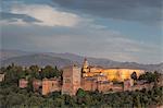 Alhambra, Granada, Andalucia, Spain, Europe. View of Alhambra from Mirador St. Nicola