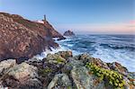 Cabo Vilan, Camarinas, A Coruna district, Galicia, Spain, Europe. View of Cabo Vilan lighthouse