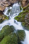 Europe, Italy, Veneto, Agordino, Taibon. The waterfall of Livinal in the San Lucano valley.