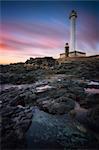 Playa Blanca - Lanzarote,Spain Lighthouse of Pechiguera at sunset