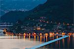 Europe, Italy, the Floating Piers in province of Brescia.