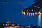 Europe, Italy, the floating piers in iseo lake, province of Brescia.