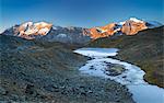 Aiguille Rousse at sunrise. Gran Paradiso national park. Alpi Graie