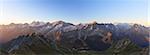 Panorama of Cima Presanella and glaciers Presena and Pisgana Valcamonica border Lombardy and Trentino Alto Adige Italy Europe