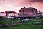 Dozza, Bologna, Emilia Romagna, Italy, Europe. The medieval fortress at sunrise.