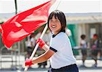 Japanese kid during school sports day