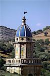 Blue church dome, Ragusa, Sicily, Italy