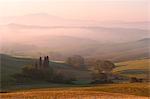 Europe,Italy,Tuscany,Firenze district,Orcia valley at sunrise