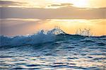 The wave moves toward the beach in the clear waters of the Caribbean Sea Antigua and Barbuda Leeward Island West Indies