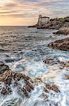 A view of the Castle of Boccale at sunset, Livorno, Tuscany, Italy