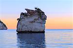 Sunset to the Faraglioni of Baia delle Zagare, Mattinata, Apulia(pUglia), Italy.