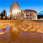 Europe, Italy, Lazio, Rome. Coliseum at dawn