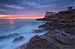 Italy, Europe, Boccale castle at sunset, province of Livorno, Tuscany.