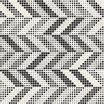 Seamless Irregular Geometric Pattern. Abstract Black and White Modern Halftone Background. Vector Chaotic Rectangles Zigzag Texture