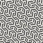 Vector Seamless Interlacing Lines Pattern. Modern Stylish Texture. Repeating Geometric Background With Hexagonal Lattice.