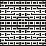 Interlacing Lines Maze Lattice. Ethnic Monochrome Texture. Abstract Geometric Background Design. Vector Seamless Black and White Pattern.