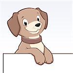 Cute cartoon dog for frame border element
